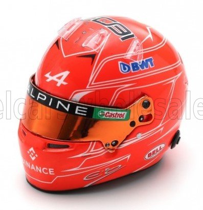 1:5 BELL HELMET F1 Casco Helmet Renault A523 Team Bwt Alpine №31 Azerbaijan Gp (2023) Esteban Ocon, Red - 5HF131