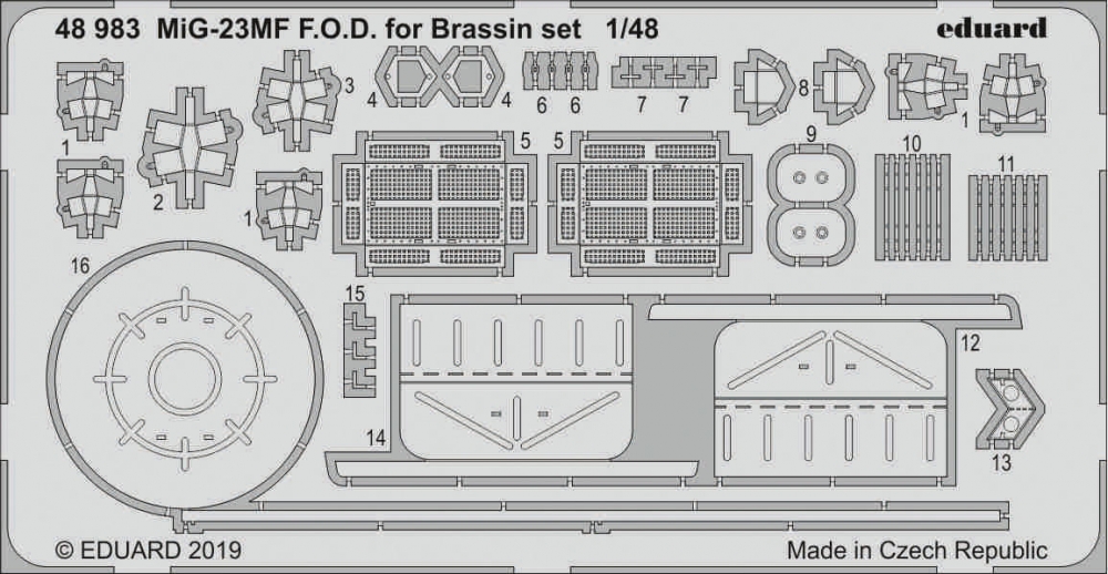 1:48 Фототравление для МиГ-23МФ чехол для набора Brassin - 48983
