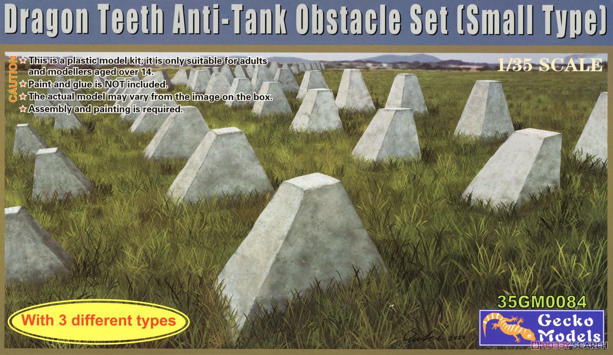 1:35 Сборная модель противотанковое препятствие 'Зубы дракона' / Dragon Teeth Anti-Tank Obstacle Set - 35GM0084