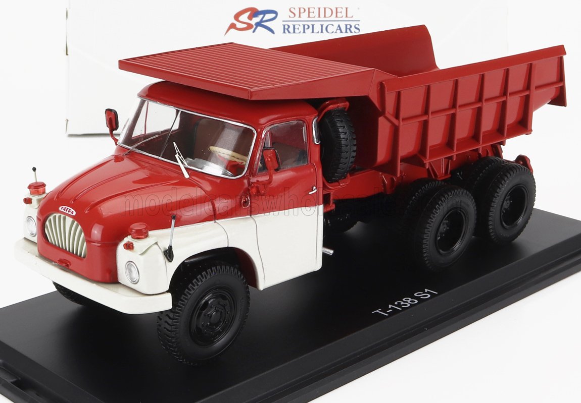 1:43 TATRA T138 Truck Cassone Ribaltabile 3-Assi (1959), red / white - 47140