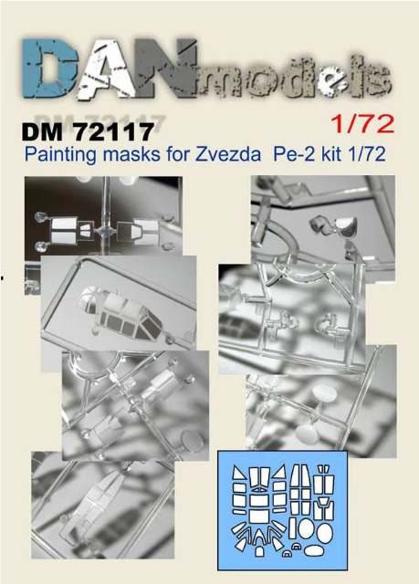 1:72 Маска окрасочная самолета Пе-2 (Звезда) - DM72117