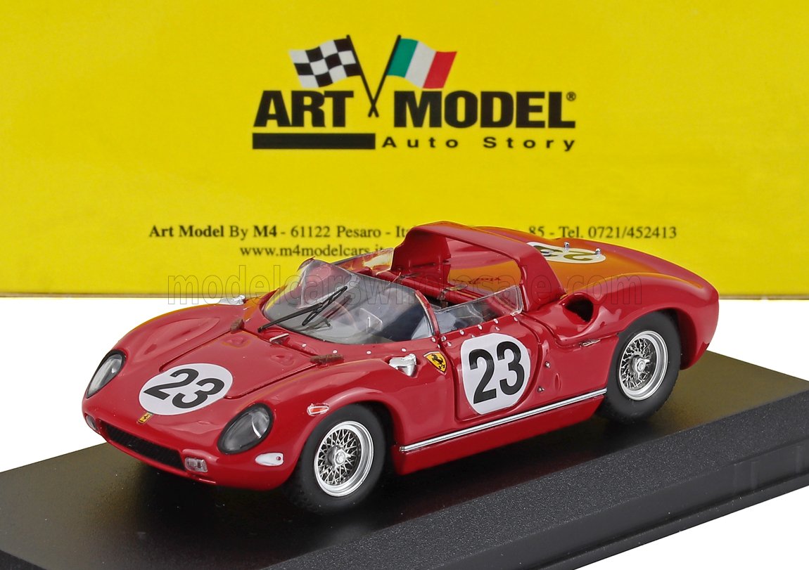 1:43 FERRARI 250p Spider 3.0l V12 Team Ferrari Spa Sefac №23 24h Le Mans (1963) John Surtees - Willy Mairesse, Red - ART136/2