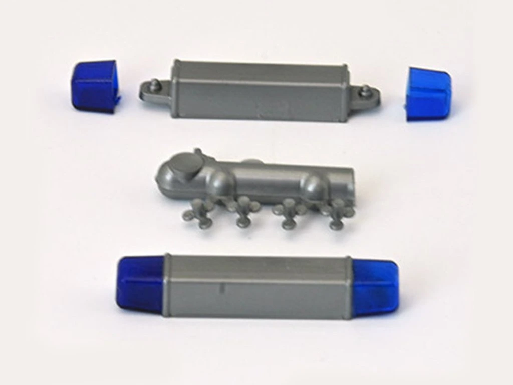 1:43 Проблесковый маяк Hella Light Old, серебристо-синий - B-43-023B