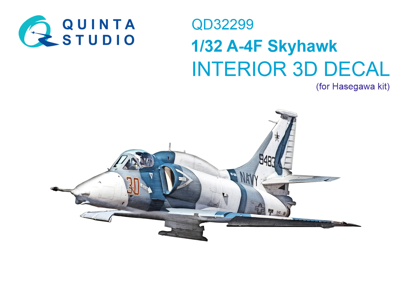 1:32 3D Декаль интерьера кабины A-4F Skyhawk (Hasegawa) - QD32299