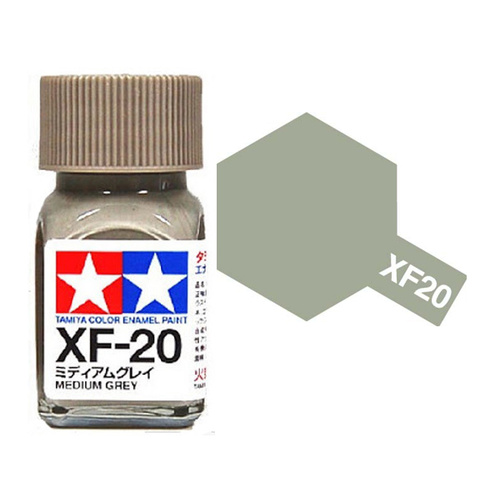 Краска эмалевая средне-серый матовый XF-20 Medium Grey,10мл. - 80320