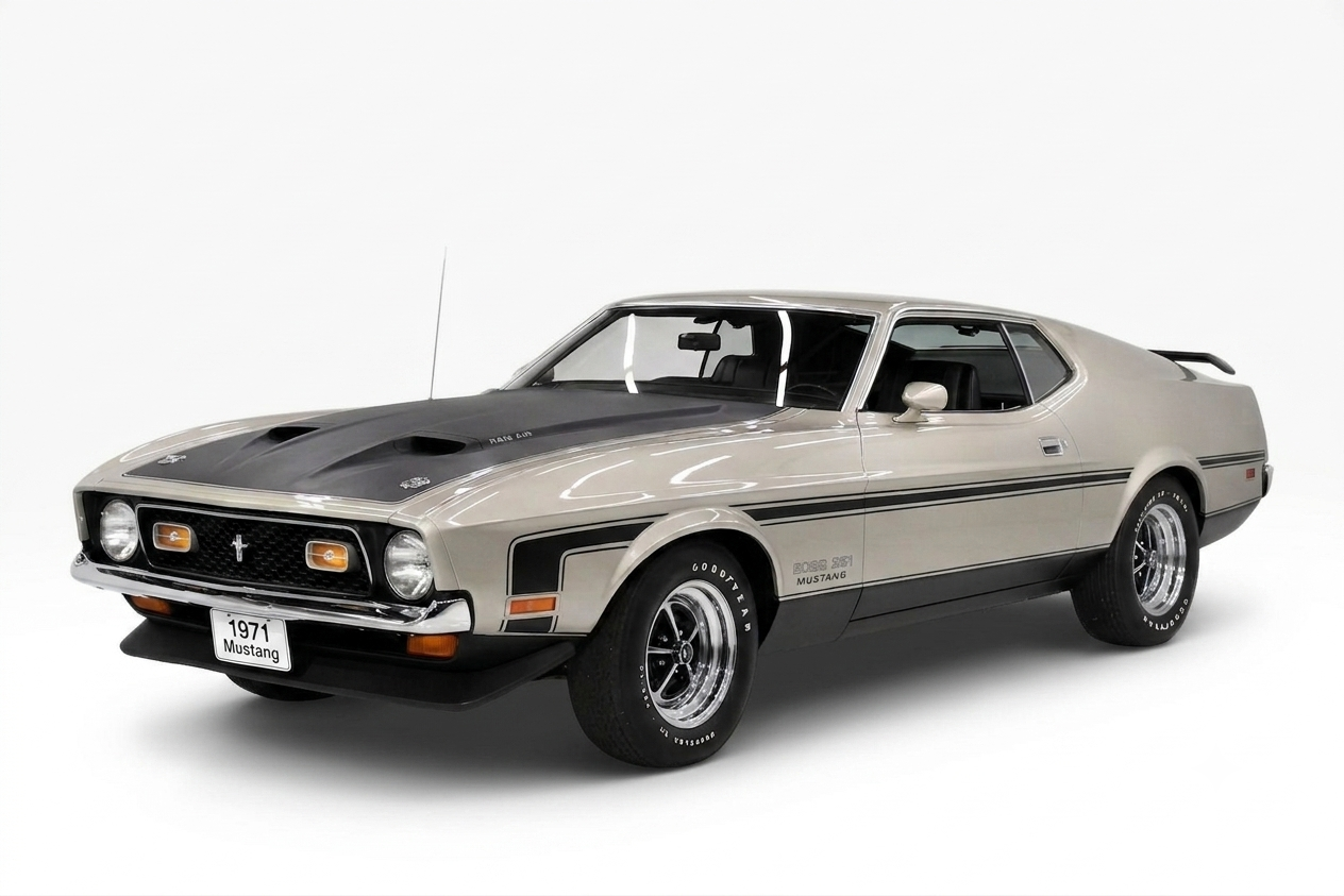 1:18 FORD Mustang BOSS 351 (1971) – Light Pewter Metallic - 3629