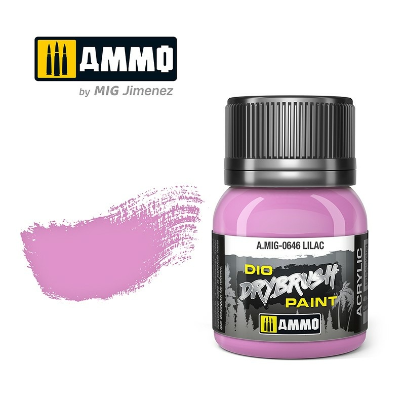 Краска акриловая для техники сухой кисти DRYBRUSH Сирень, 40мл - AMIG0646