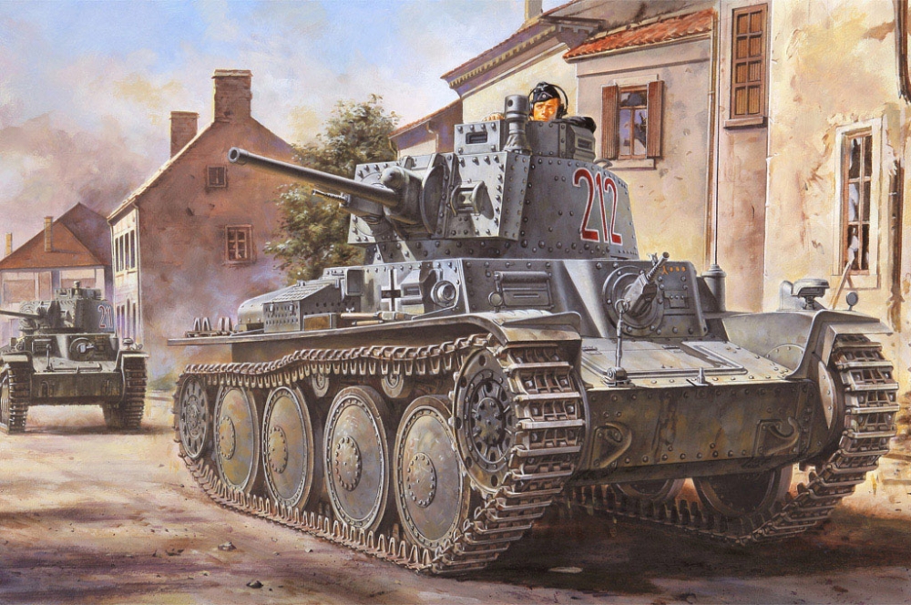 1:35 Сборная модель Немецкий Pz.Kpfw. / Pz.BfWg 38(t) Ausf. B - 80138