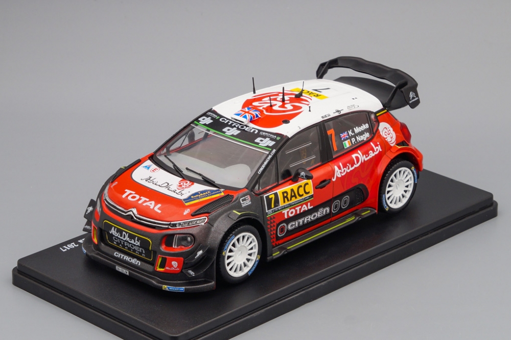1:24 CITROEN C3 WRC Kris Meeke RallyRACC Catalunya-Costa Daurada #7 2017, red / white - ALT690