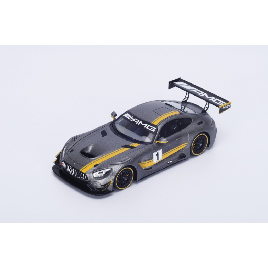 1:43 Mercedes-Benz AMG GT GT3 Presentation Salon Geneve 2015 (grey / yellow) - S1084