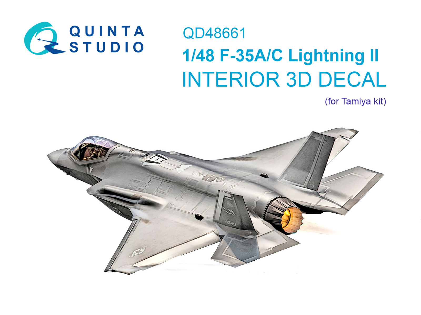 1:48 3D Декаль интерьера кабины F-35A/F-35C Lightning II (Tamiya) - QD48661