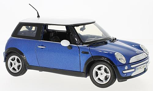 1:18 MINI Cooper, blue / white - MOM73114MET.-BLUE/WHITE