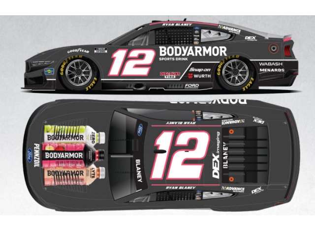 1:64 Ford Mustang #12 Ryan Blaney *Bodyarmor*, black 2025 - C122561BABRB