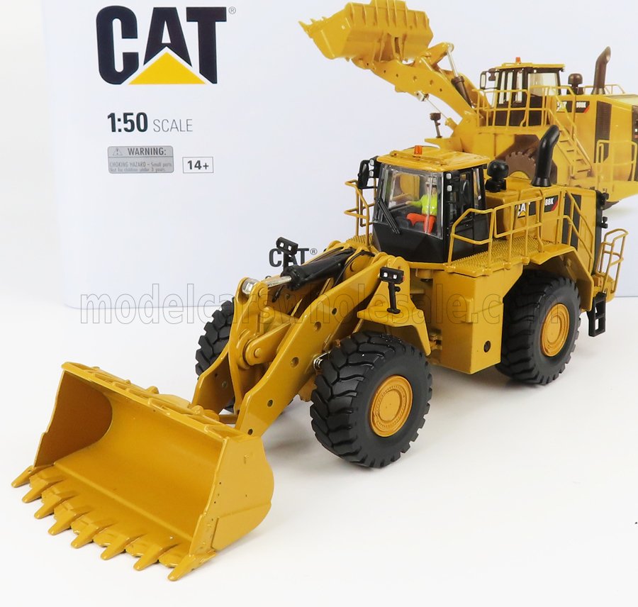 1:50 CATERPILLAR Cat994k Ruspa Gommata - Scraper Tractor Wheel Loader, Yellow Black - 85901