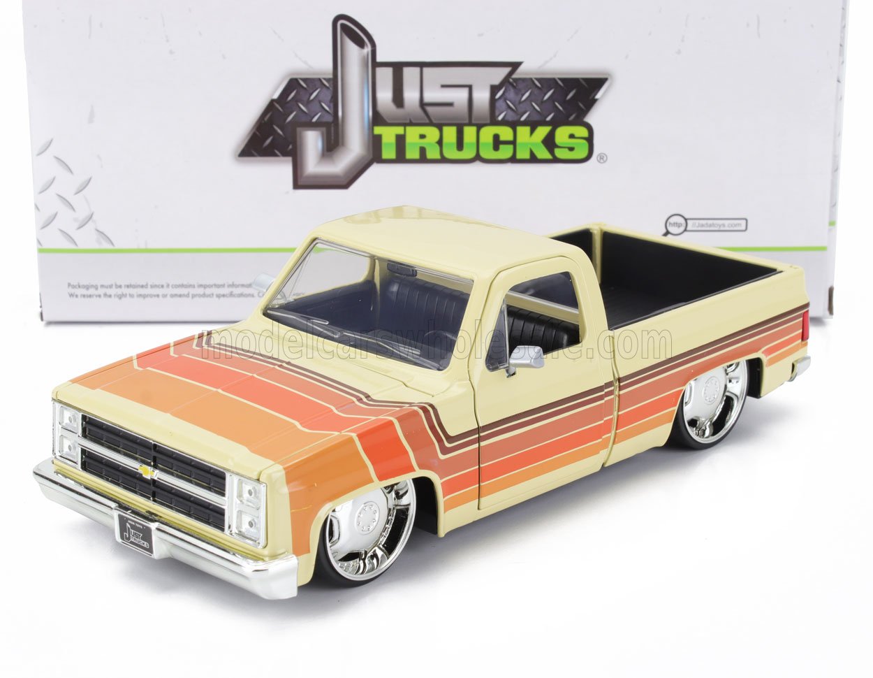 1:24 CHEVROLET C-10 Pick-up Custom 1985, Cream Brown Orange - 35859
