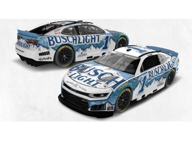 1:64 Chevrolet #1 Ross Chastain *Busch Light*, white/blue 2026 - CX12661BLBRZ