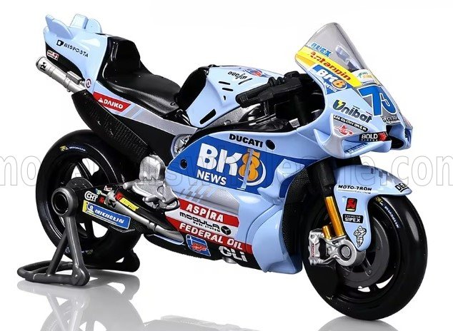 1:18 DUCATI Desmosedici Gp25 Team Gresini Racing №73 Motogp Season (2025) Alex Marquez, Light Blue - 36408-73