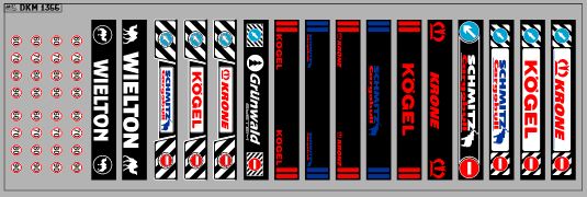 1:43 Декаль Брызговик для гузовиков и прицепов вариант 46 - DKM1355