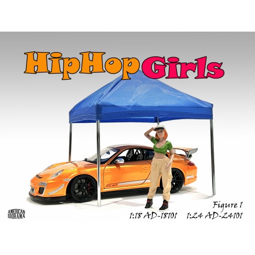 1:24 FIGURES GIRL HIP HOP - 1, BEIGE GREEN - 24101