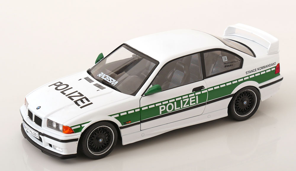 1:18 BMW M3 E36 Drift Police (1991), white green - S1803915