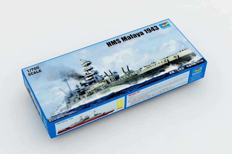 1:700 Сборная модель Британский линкор HMS Malaya (1943 г.) - 05799