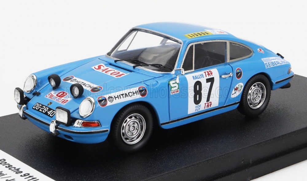 1:43 PORSCHE 911l Coupe (night Version) №87 Rally Tap (1971) G.Salvi - J.Arnaud, Light Blue - TRFDSN133