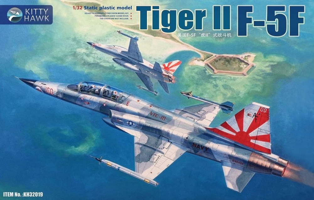 1:32 Сборная модель Американский многоцелевой истребитель Northrop F-5F Tiger II - KH32019