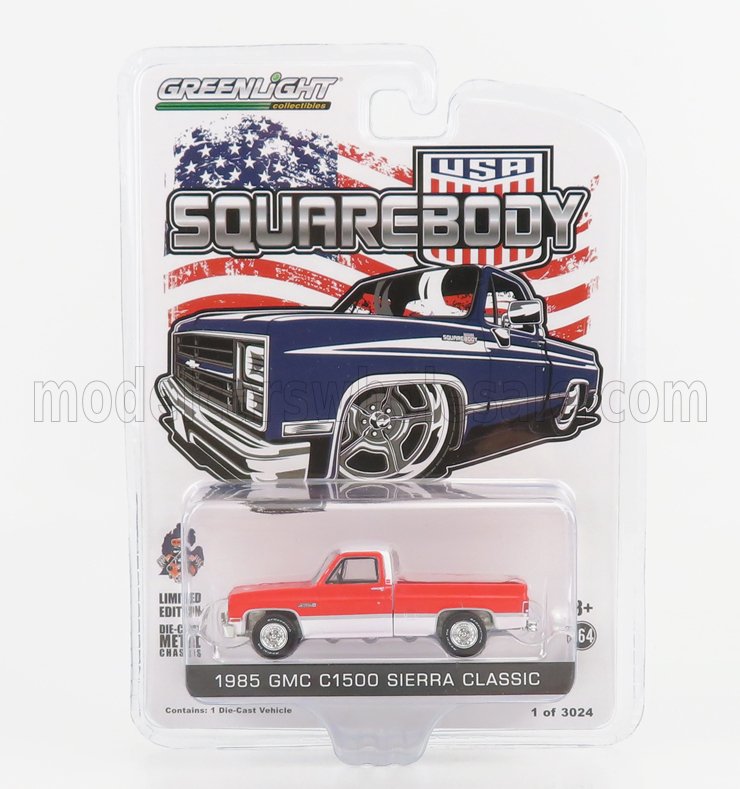 1:64 GMC 1500 SIERRA CLASSIC PICK-UP (1985), RED WHITE - 51410