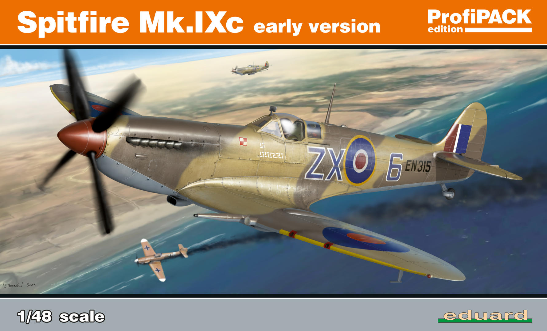 1:48 Сборная модель Британский истребитель Supermarine Spitfire MK.IXc - 8282