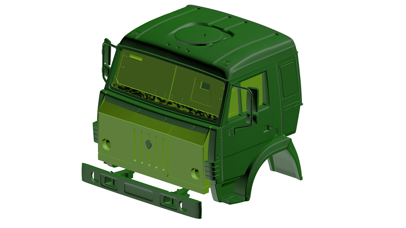 1:43 Кабина бронированная для КАМАЗ-5350 и АВД. Вариант 1 - am430361
