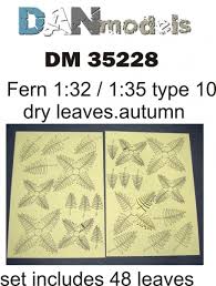 1:35 листья папоротника желтые, сухие набор № 10 - DM35228