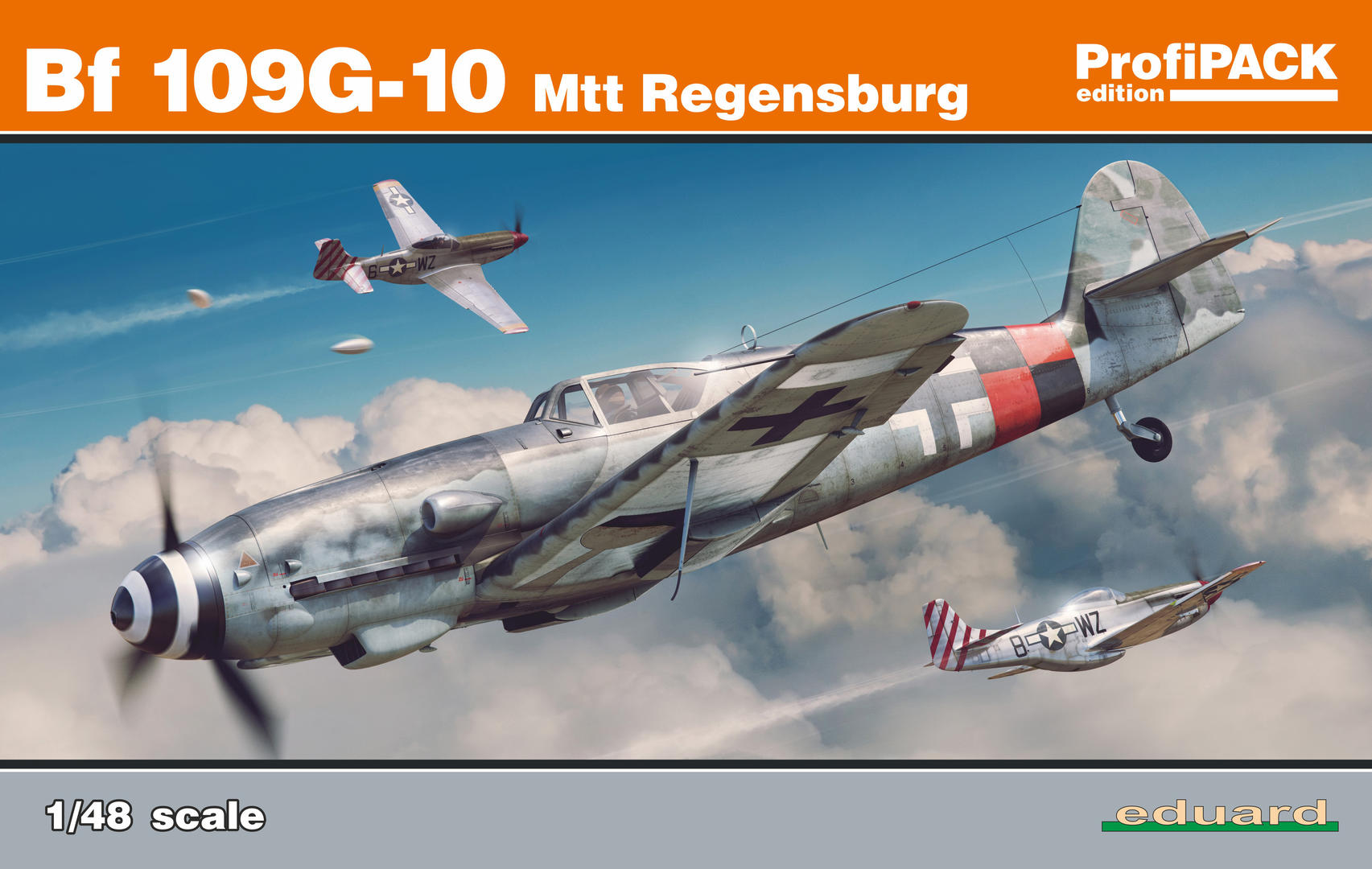 1:48 Сборная модель Немецкий истребитель Messerschmitt Bf.109 G-10 Mtt Regensburg - 82119