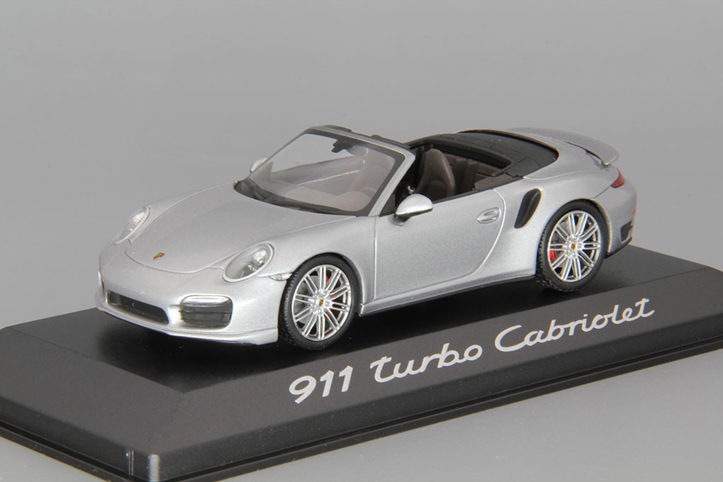 1:43 PORSCHE 991 Turbo Cabrio Cabriolet (2014), silver - WAP0205600E