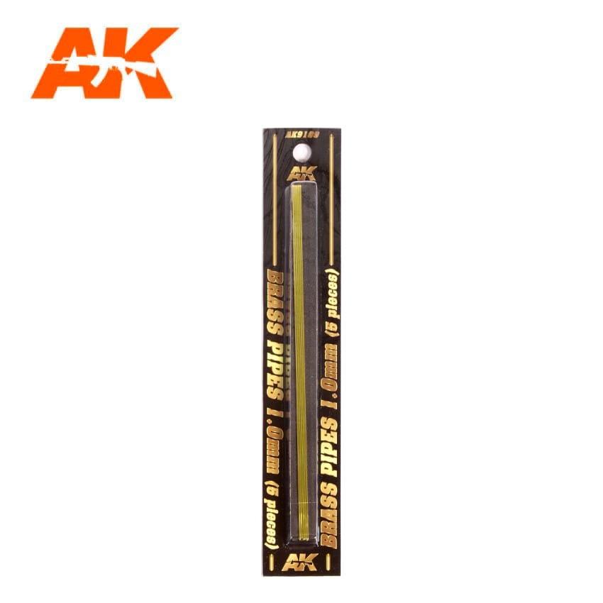 BRASS PIPES 1,0mm, 5 units - AK9109