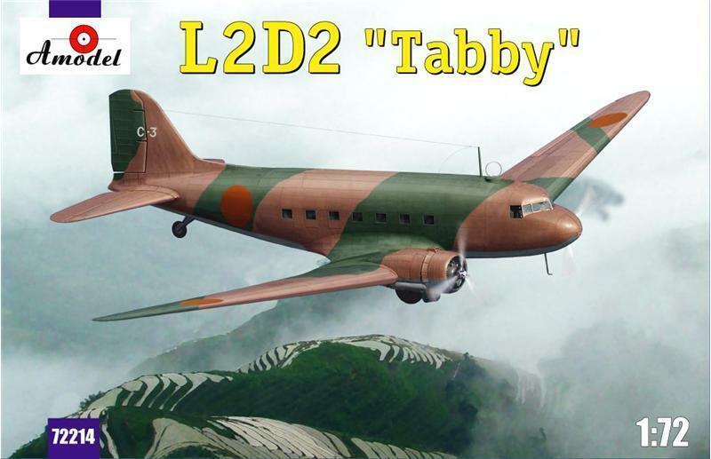 1:72 Сборная модель Японский транспортный самолет Showa L2D2 'Tabby' (Douglas DC-3) - 72214