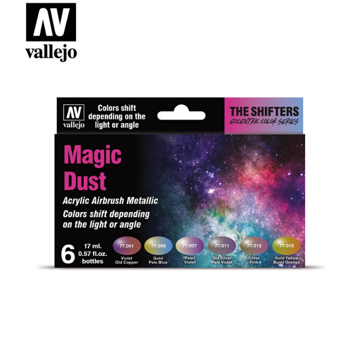Набор красок MAGIC DUST 6х17 мл, хроматические оттенки - 77090