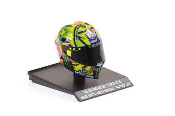 1:10 MINI HELMET Valentino Rossi MotoGP (2017), yellow - 315170046