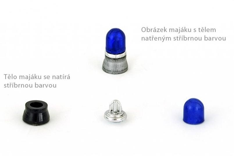 1:43 Проблесковый маяк Elektra LB-3, синий - CAL-B-43-005B
