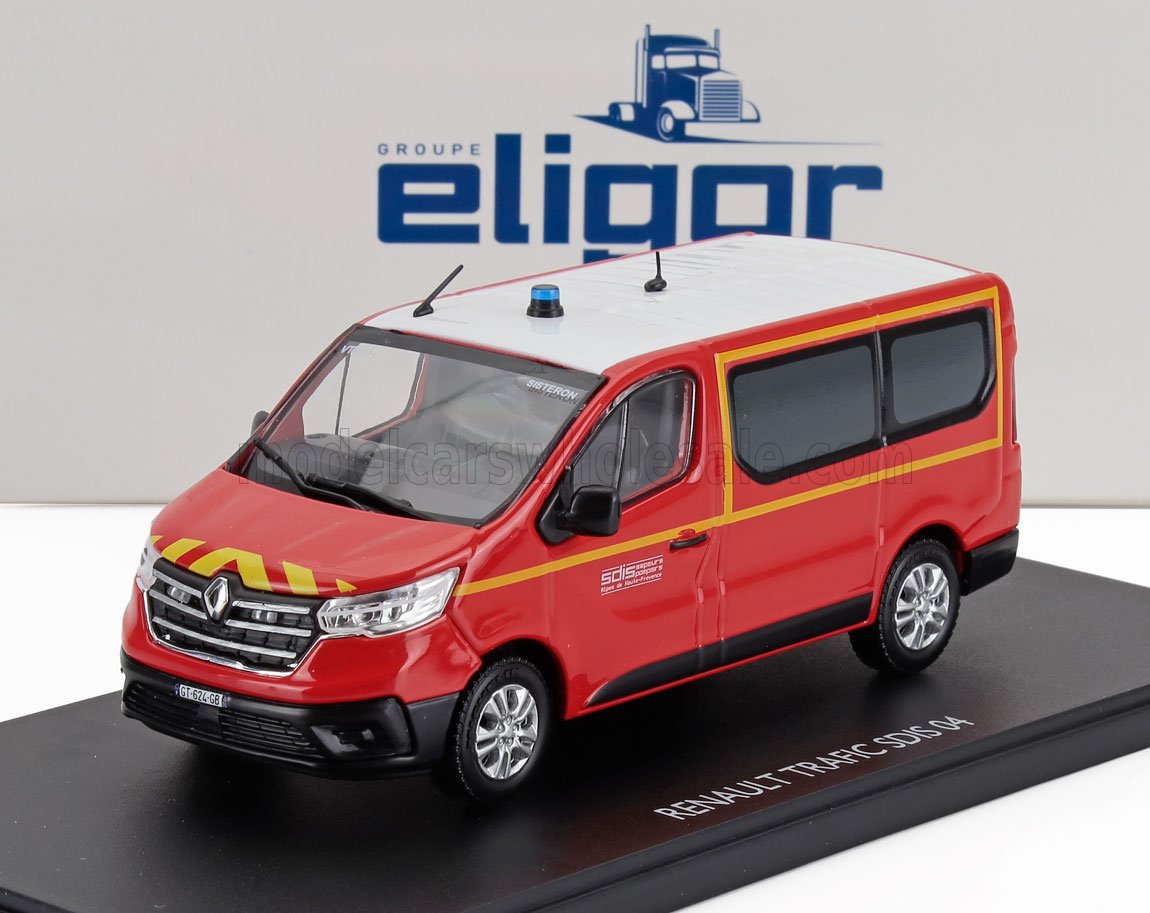 1:43 RENAULT Trafic Minibus Sdis 04 Sapeurs Pompiers (2024), Red White - 118381