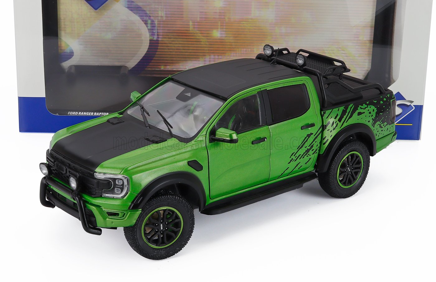 1:18 FORD Ranger Raptor Pick-Up Double Cabine (2024), green metallic - S1813903