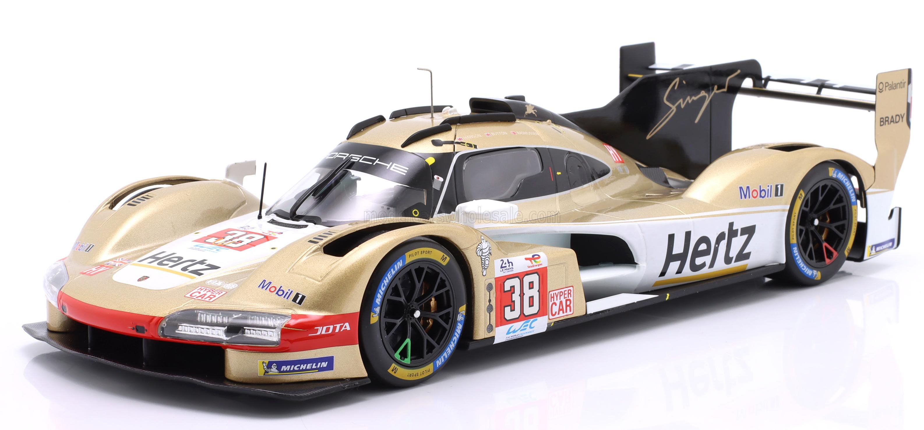 1:18 PORSCHE 963 9RD 4.6L TURBO V8 Team hertz jota №38 9th 24h Le Mans (2024) Oliver Rasmussen - Jenson Button - Phil Hanson - LEGT963-LM011