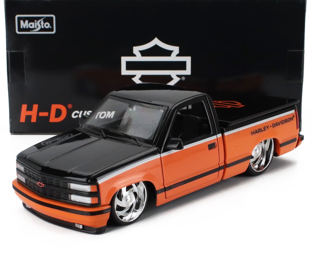 1:24 CHEVROLET 454 Ss Pick-up Harley Davidson (1993), Orange Black - 32274