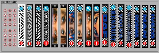 1:43 Декаль Брызговик для гузовиков и прицепов вариант 33 - DKM1342