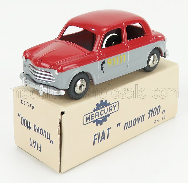 1:48 FIAT Nuova 1100 Taxi Berna (1955), Red Grey - MERATCOLL040