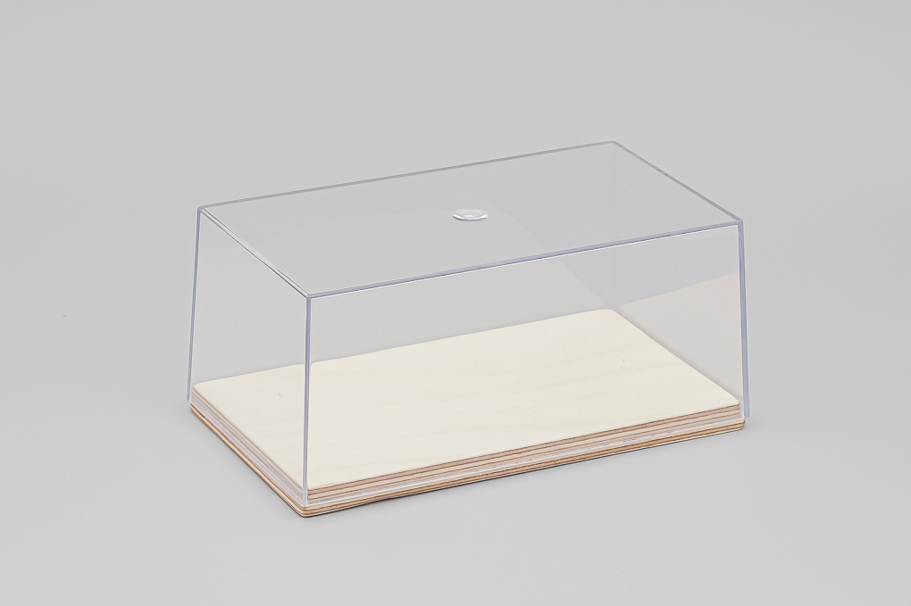 Бокс с деревянным подиумом Бесцветный прозрачный - SB026