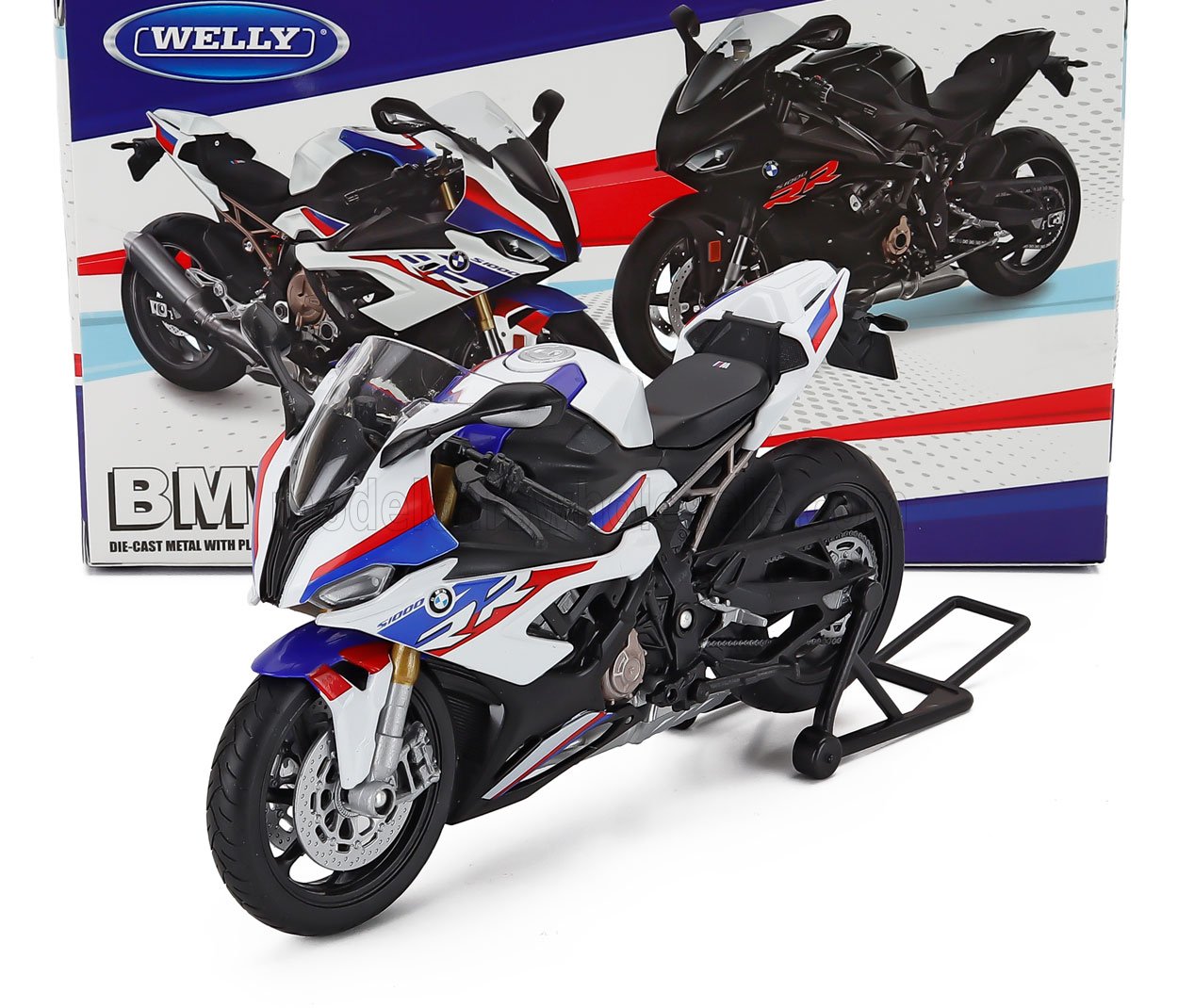 1:12 BMW S1000 Rr (2019), White Blue Black - 62207w