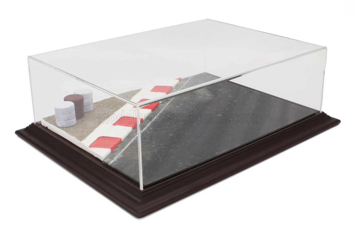 1:18 VETRINA DISPLAY BOX Diorama Base Pista - Racetrack Base - Lungh.lenght Cm 42.5 X Largh.width Cm 31.3 X Alt.height Cm 12.5 (altezza Interna Cm 11.3), Various - ATL30108