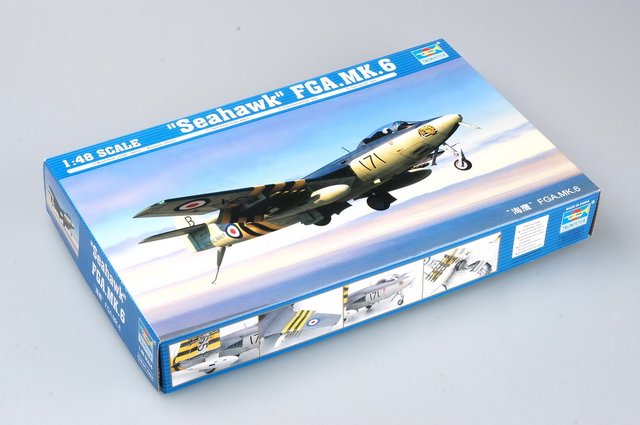 1:48 Сборная модель Британский истребитель-бомбардировщик Hawker Seahawk FGA.MK.6 - 02826