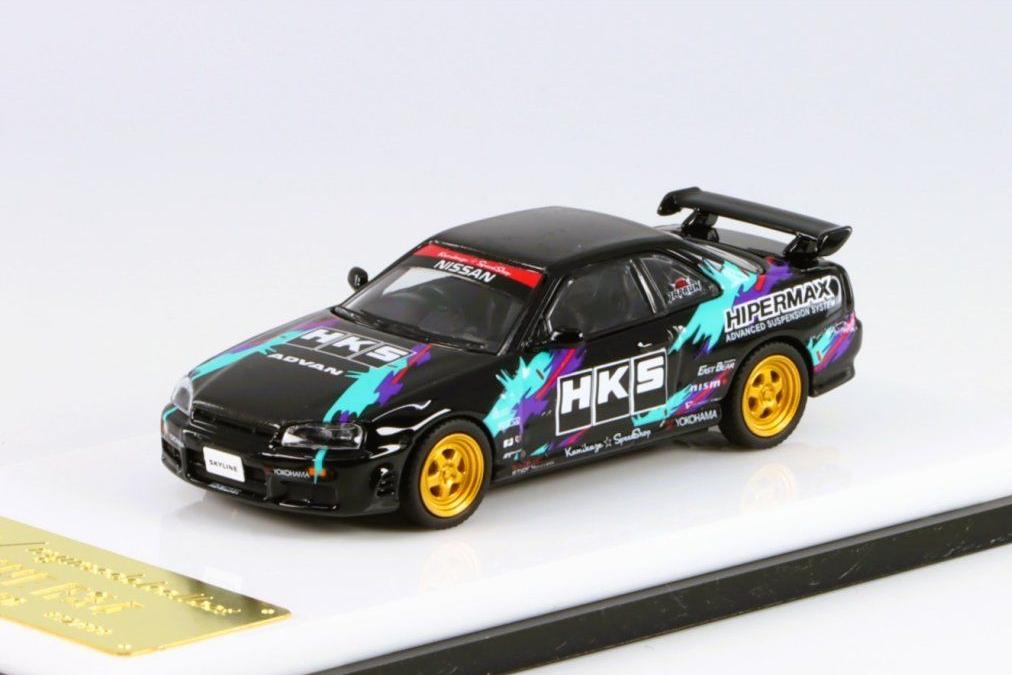 1:64 NISSAN Skyline GT-R R34 25gt Turbo HKS, black - MC640010A