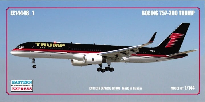 1:144 Сборная модель Авиалайнер Boeing 757-200 (TRUMP) - 14448-1